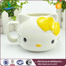 Wholesale Yellow Hello Kitty Creative cup in ceramic